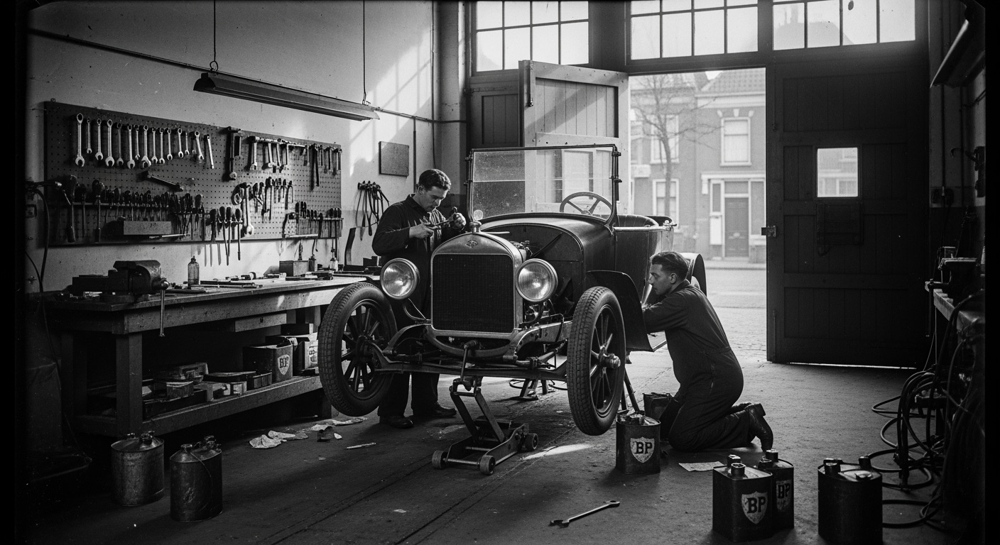 Foto in jaren twintig stijl van automotive
