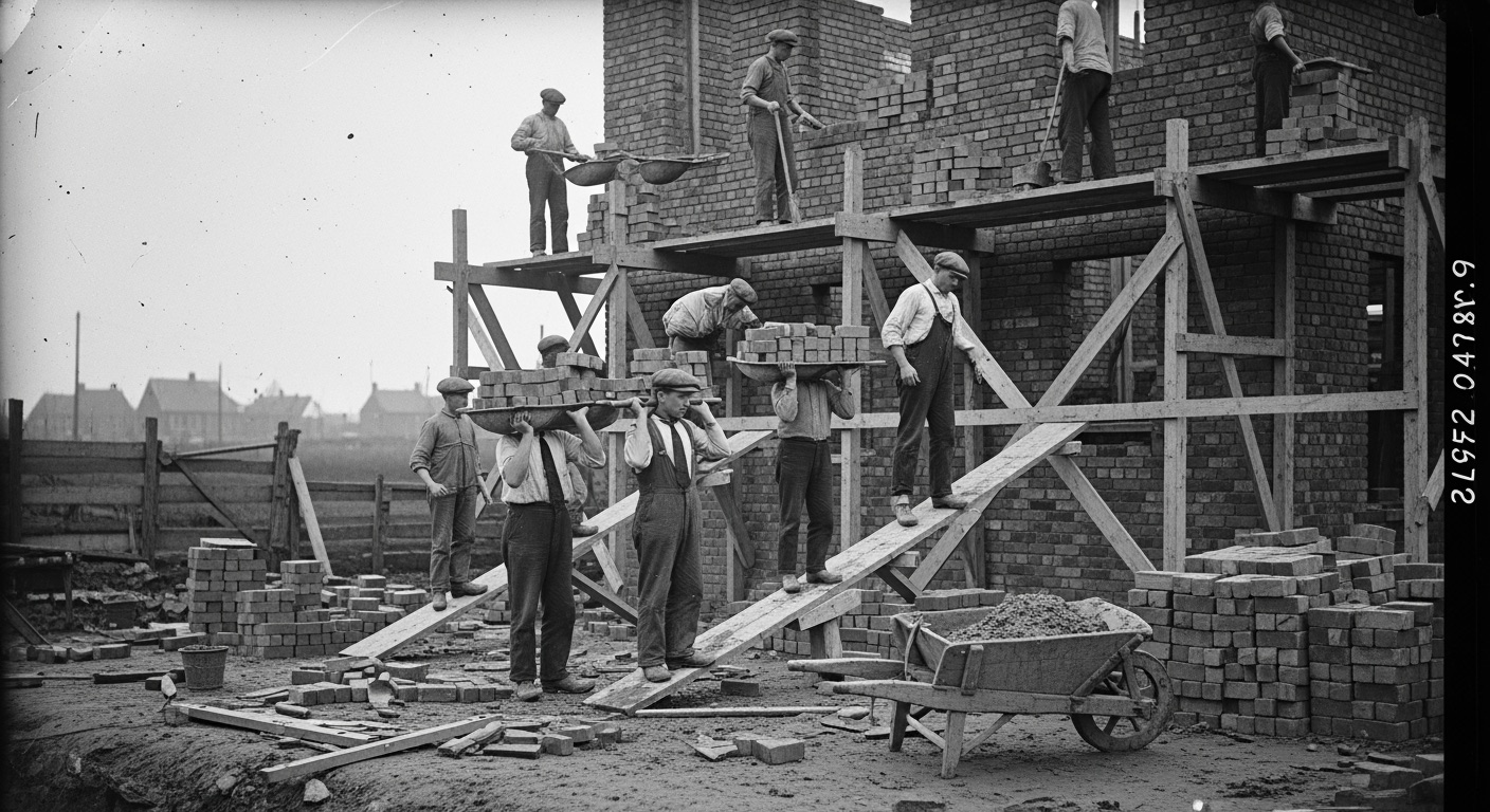 Foto in jaren twintig stijl van bouw & renovatie