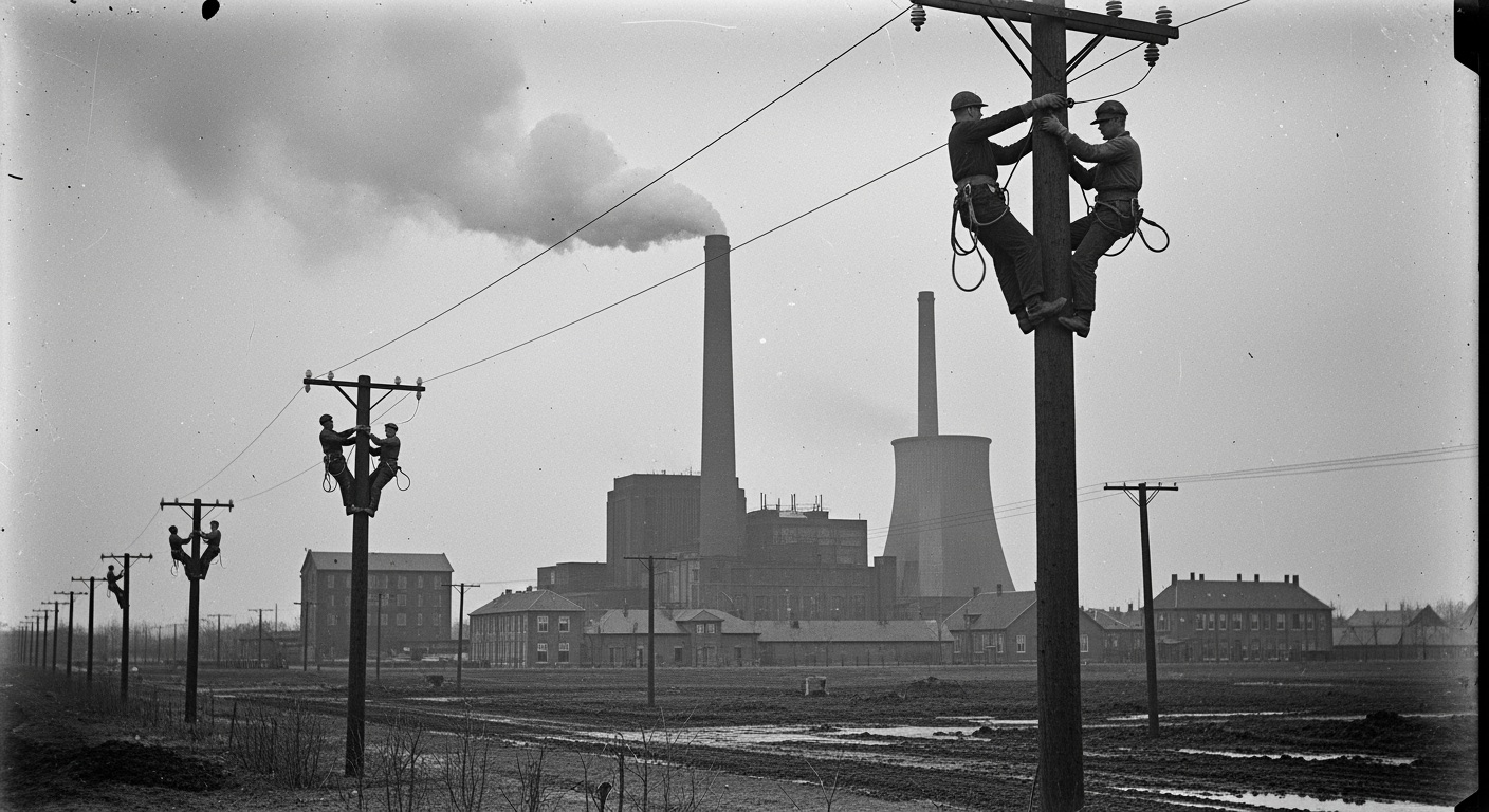 Foto in jaren twintig stijl van energie & duurzaamheid