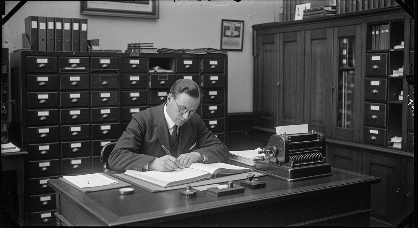 Foto in jaren twintig stijl van financieel & administratie