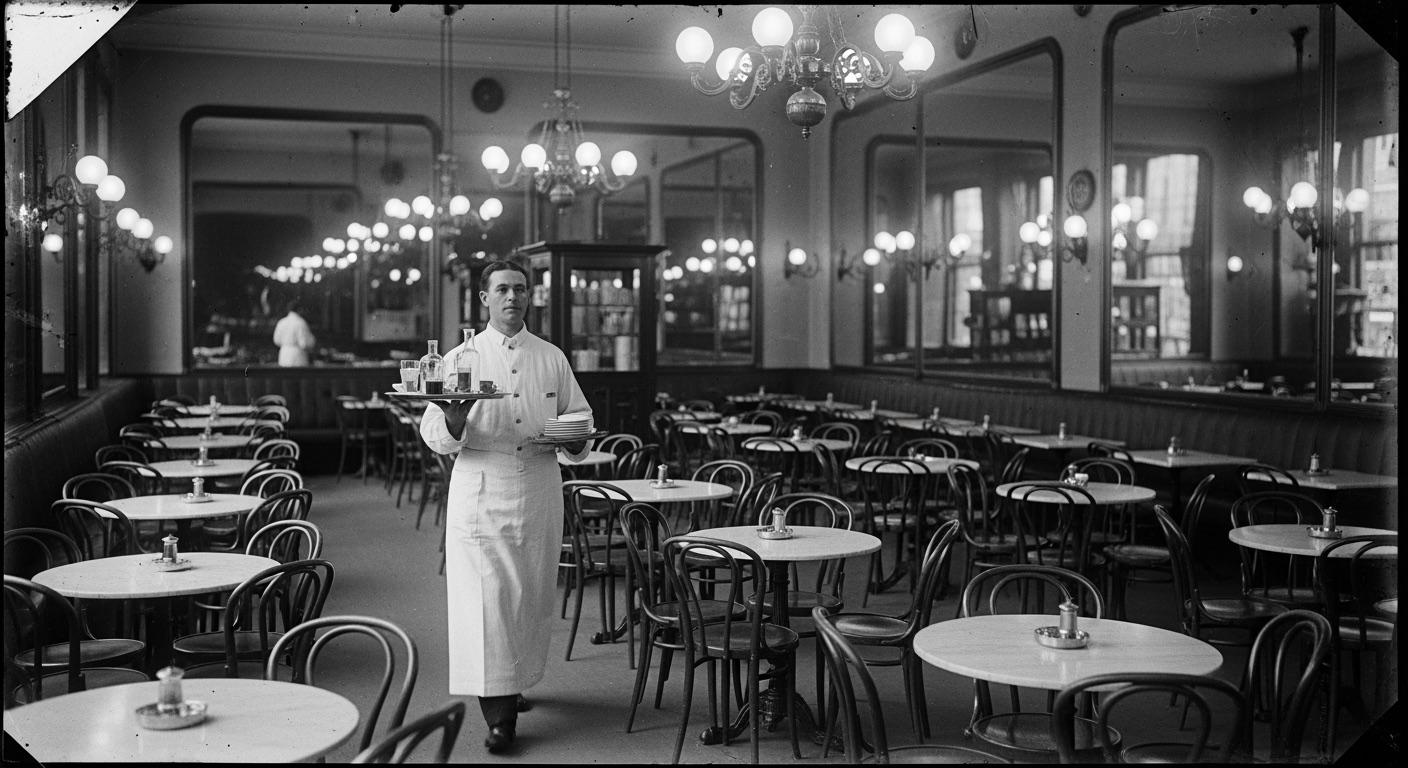 Foto in jaren twintig stijl van horeca & catering