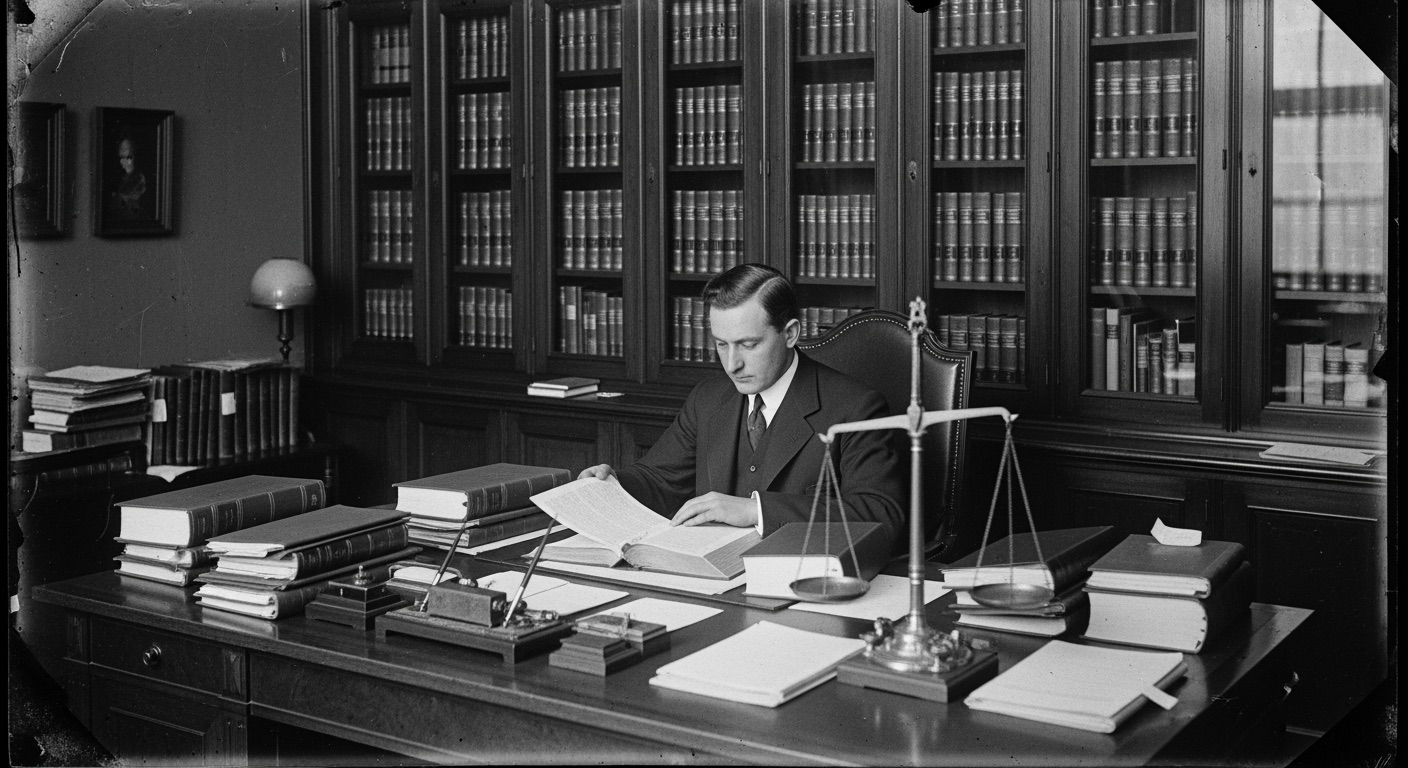 Foto in jaren twintig stijl van juridisch