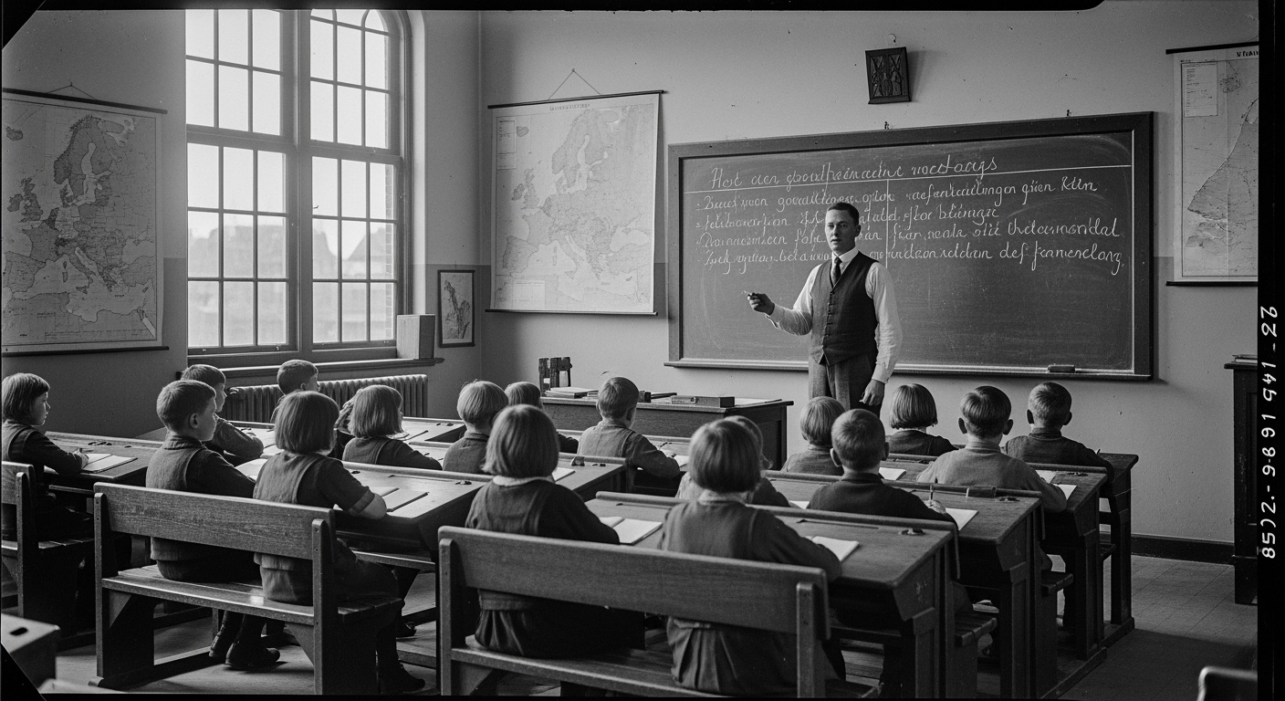 Foto in jaren twintig stijl van onderwijs & training