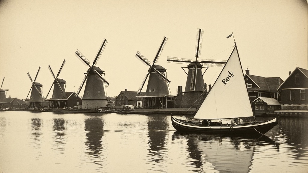 Zwart-wit landschapsfoto van Noord-Holland